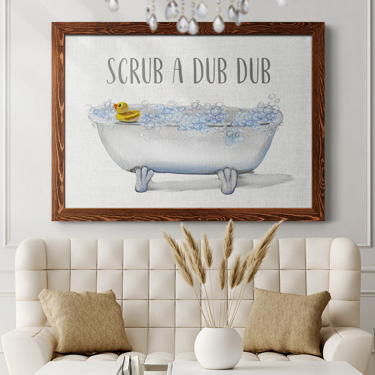 Scrub A Dub-Premium Framed Canvas - Ready to Hang