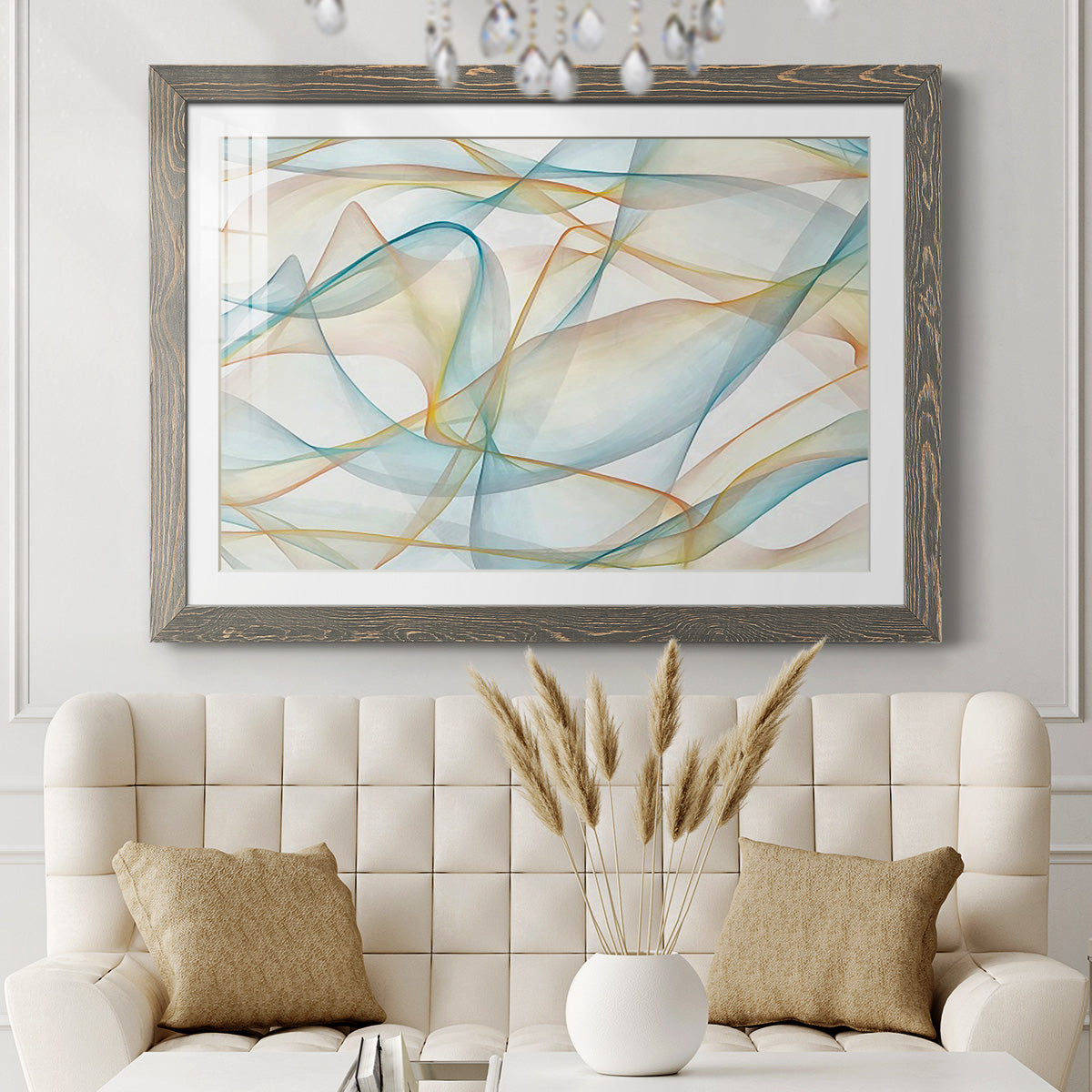 Curves and Waves V-Premium Framed Print - Ready to Hang