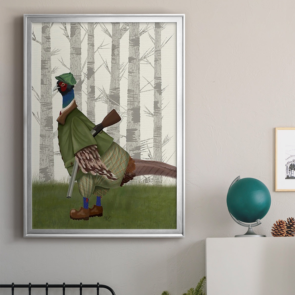 Pheasant Shooting Party 1 Premium Framed Print - Ready to Hang