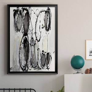 Grey Scribbles II Premium Framed Print - Ready to Hang