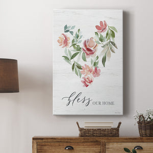 Paradise Floral Heart Premium Gallery Wrapped Canvas - Ready to Hang