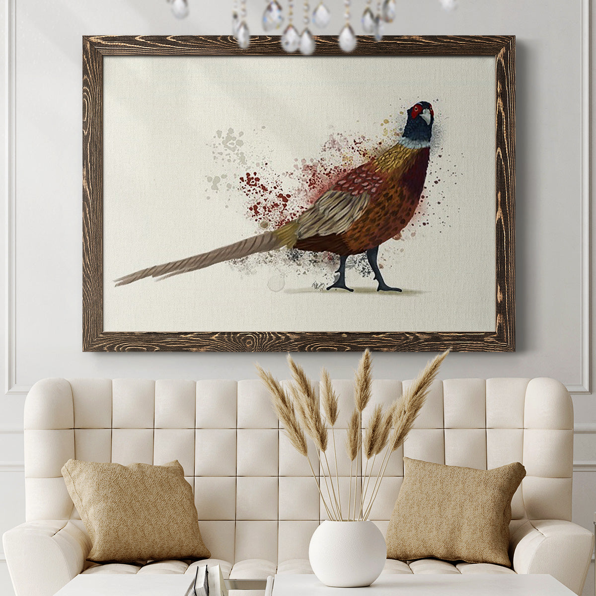 Pheasant Splash 2-Premium Framed Canvas - Ready to Hang