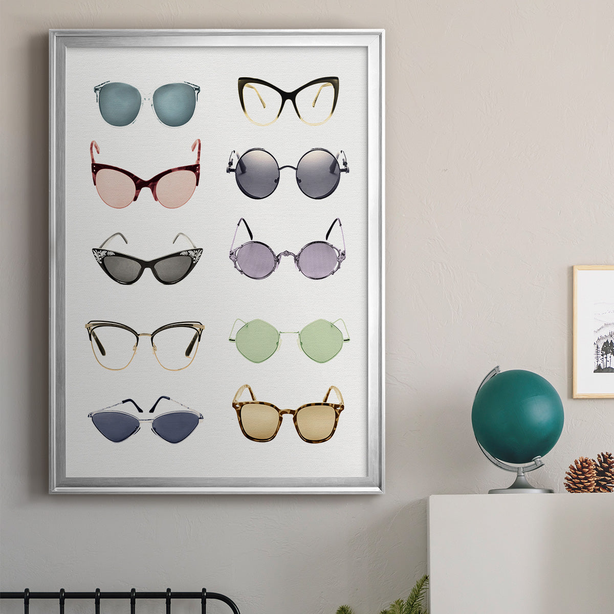 Vintage Glasses I Premium Framed Print - Ready to Hang