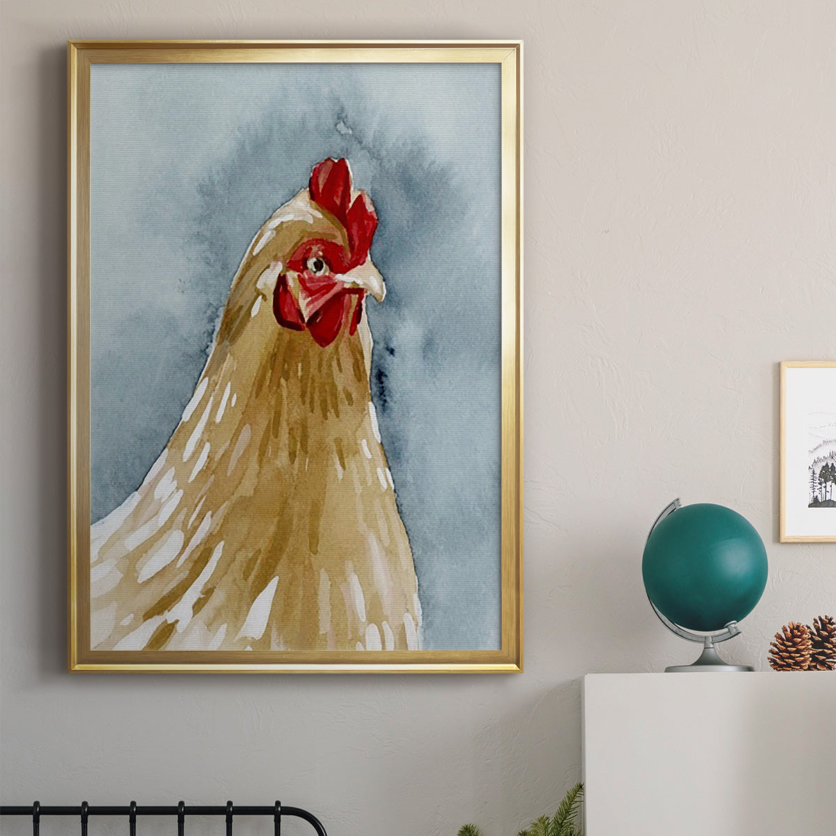 Chicken Portrait II Premium Framed Print - Ready to Hang