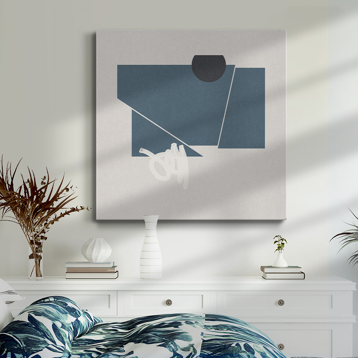 Blue Felt I-Premium Gallery Wrapped Canvas - Ready to Hang