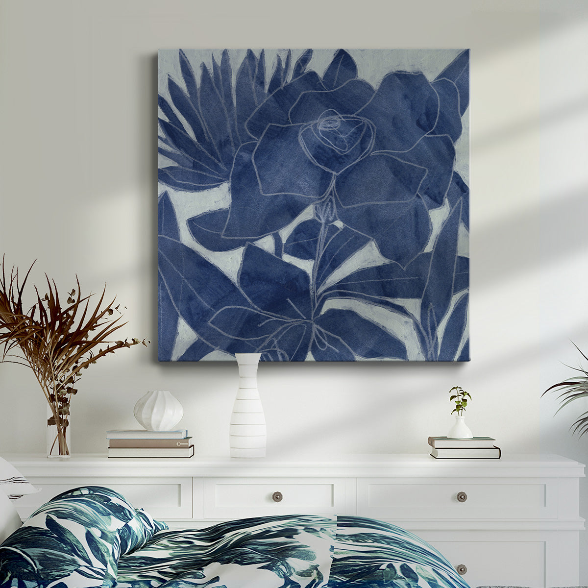 Blue Lagoon Silhouette II-Premium Gallery Wrapped Canvas - Ready to Hang