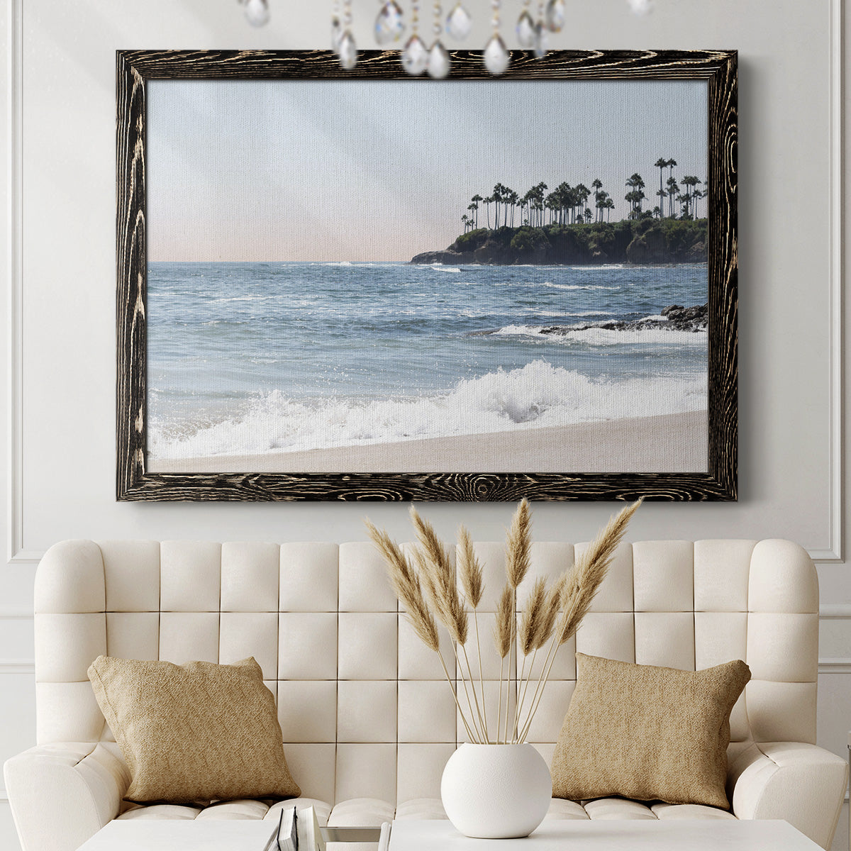 Distant Palms-Premium Framed Canvas - Ready to Hang