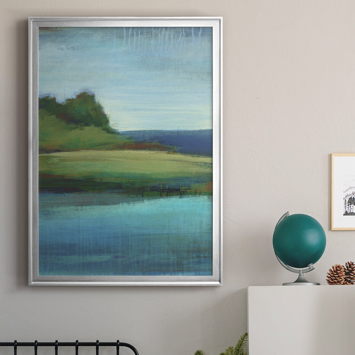 Silent Lakeside I Premium Framed Print - Ready to Hang