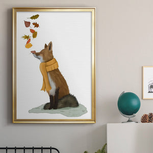 Fox Leaves on Nose Premium Framed Print - Ready to Hang