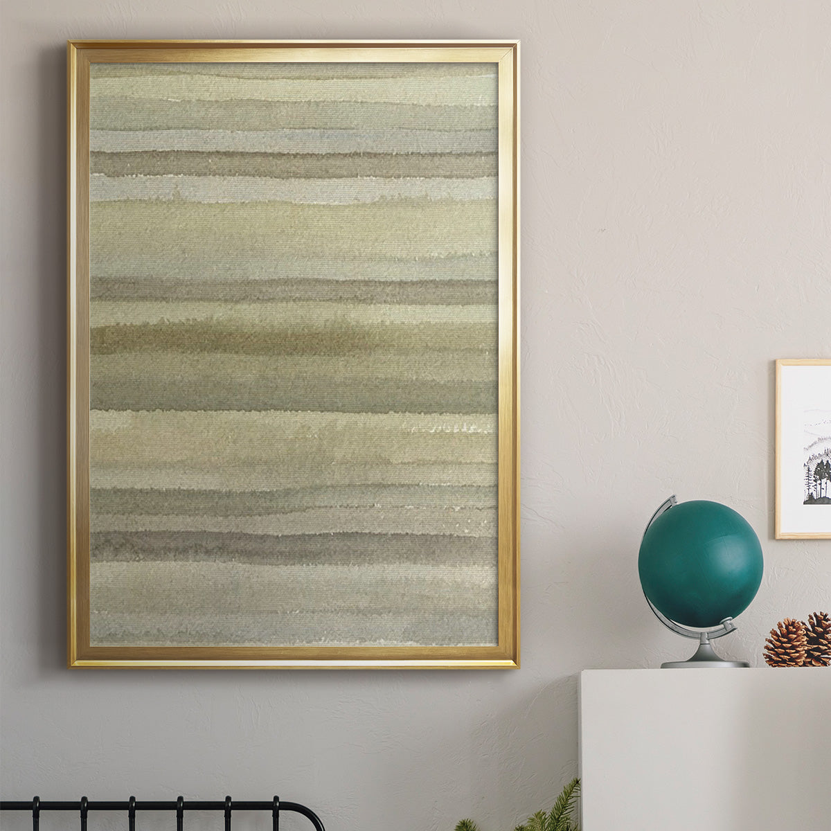 Lines in Neutral I Premium Framed Print - Ready to Hang