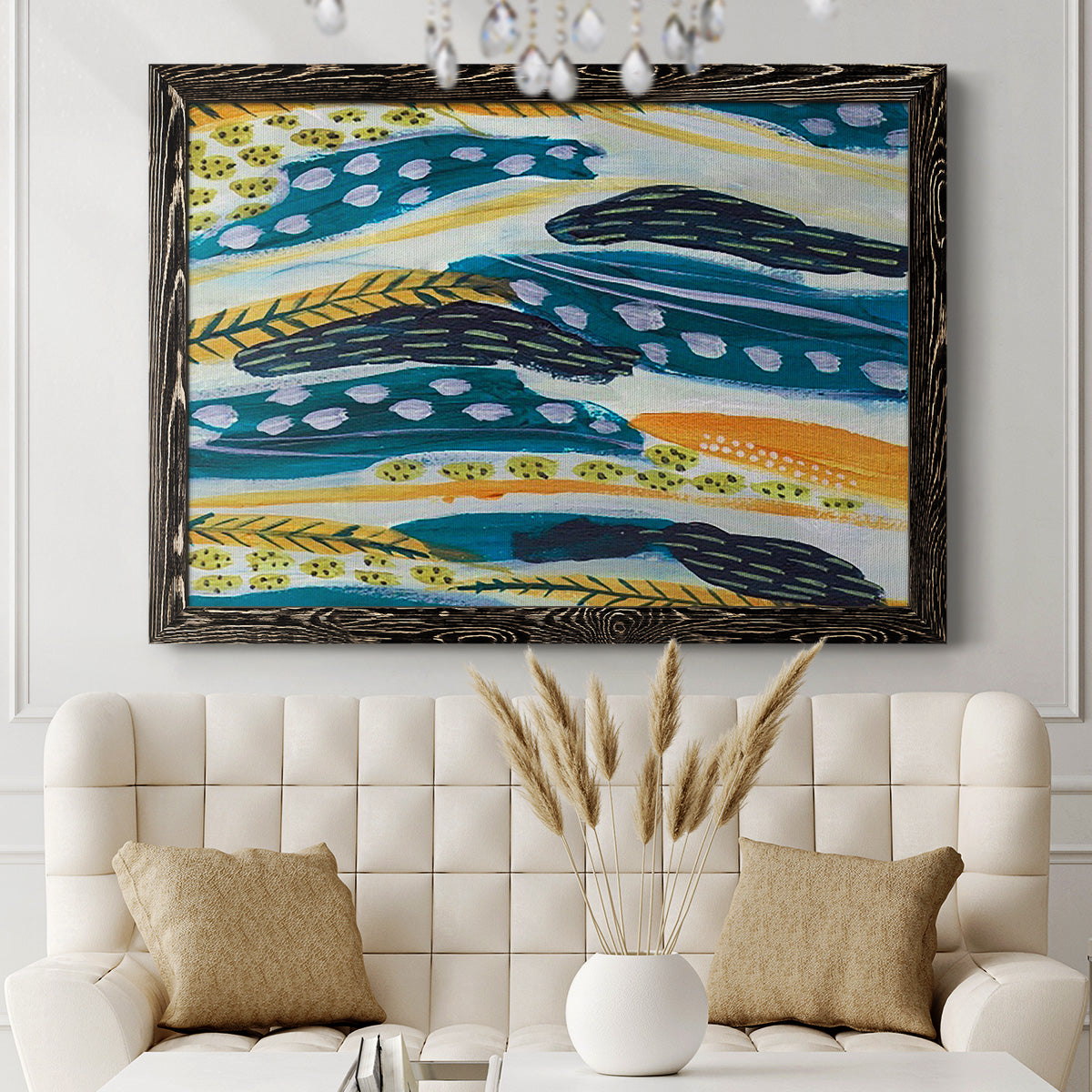 Feathery IV-Premium Framed Canvas - Ready to Hang