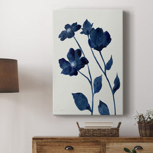 Indigo Bloom I Premium Gallery Wrapped Canvas - Ready to Hang