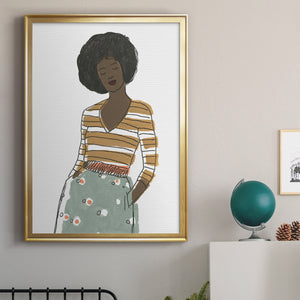 Sepia Botanical Journal I - Modern Framed Canvas Print