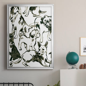 Canine Collage I Premium Framed Print - Ready to Hang