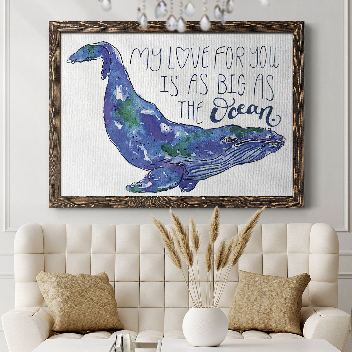 Whale Love II-Premium Framed Canvas - Ready to Hang