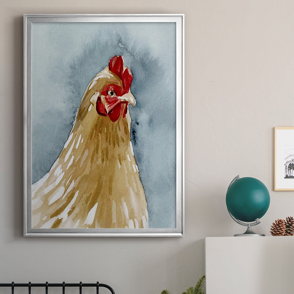 Chicken Portrait II Premium Framed Print - Ready to Hang