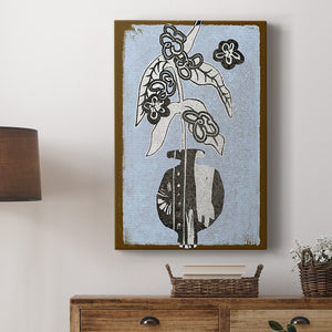 Graphic Flowers in Vase IV Premium Gallery Wrapped Canvas - Ready to Hang