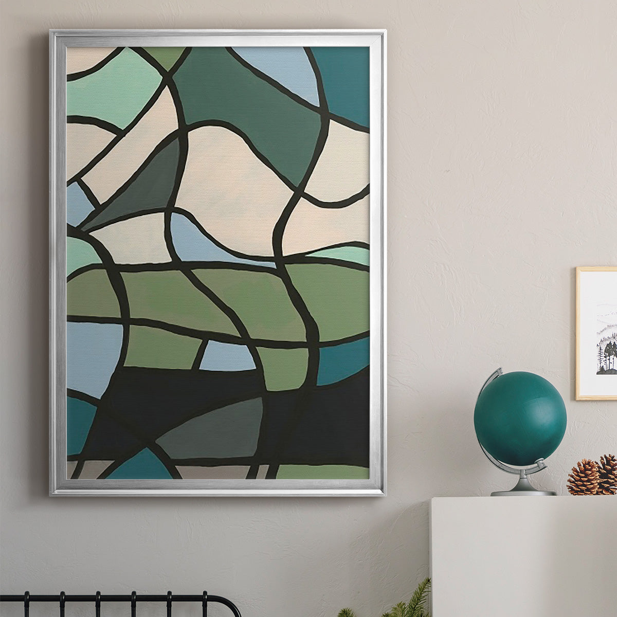 Multicolor Stained Glass II Premium Framed Print - Ready to Hang
