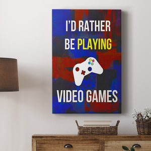 Gamer at Play III Premium Gallery Wrapped Canvas - Ready to Hang