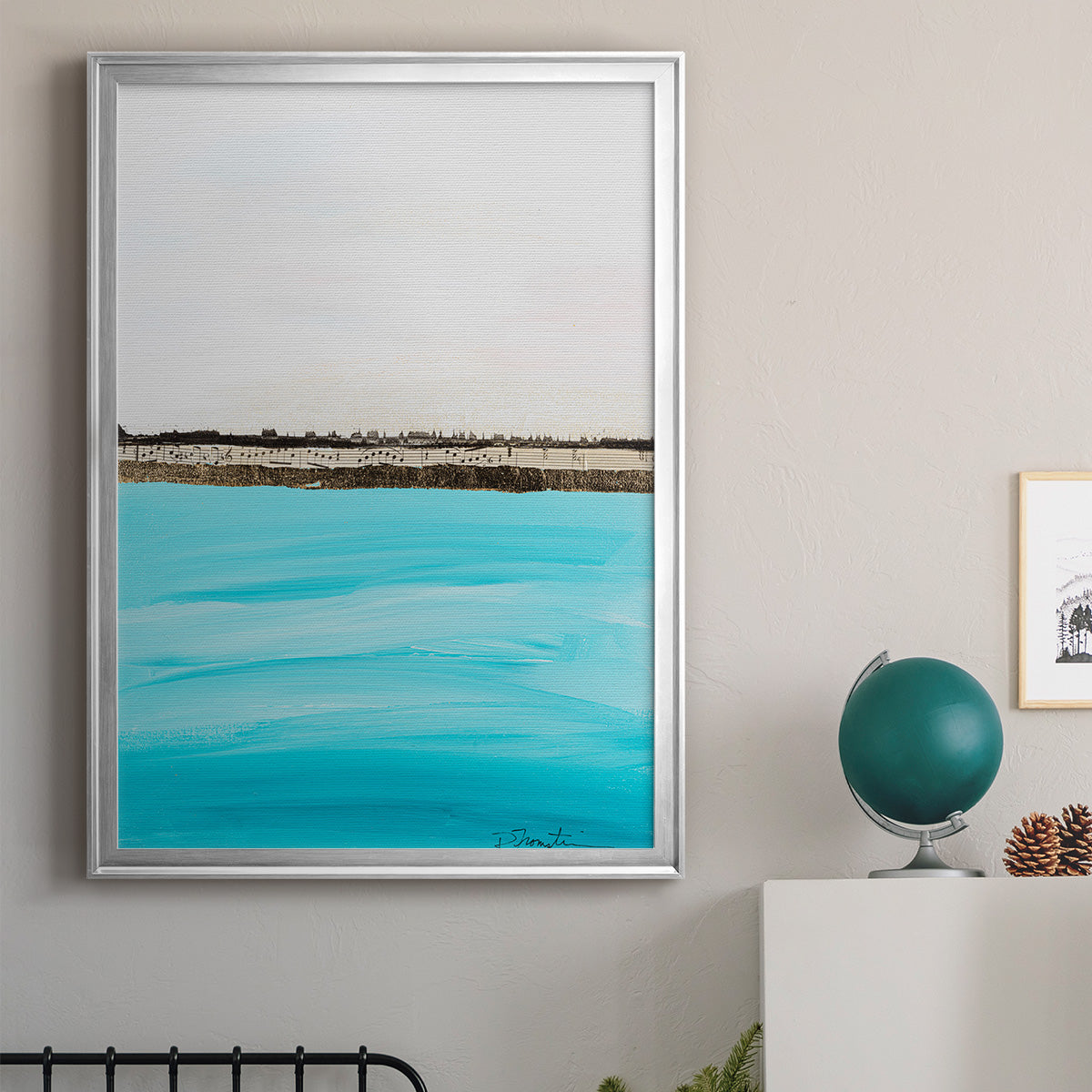 Harmony in Turquiose Premium Framed Print - Ready to Hang