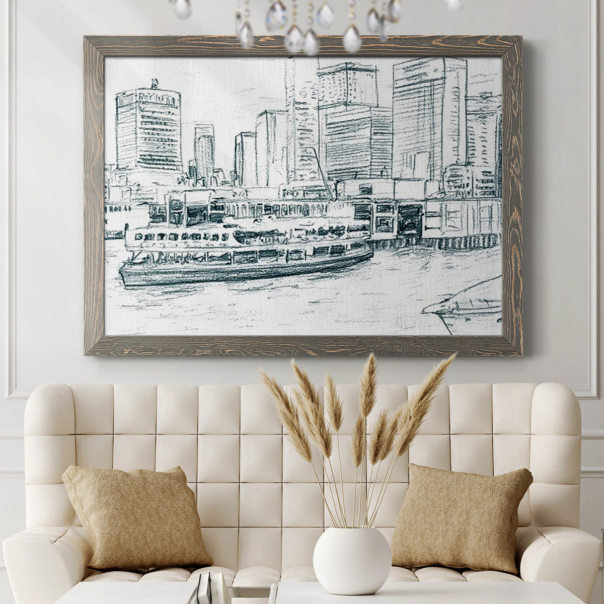 Ferryboats IV-Premium Framed Canvas - Ready to Hang