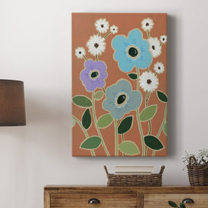 Woodblock Floral IV Premium Gallery Wrapped Canvas - Ready to Hang
