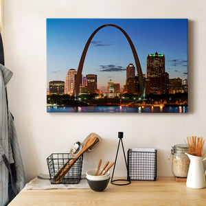 St. Louis downtown with Gateway Arch Premium Gallery Wrapped Canvas - Ready to Hang