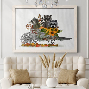 Raccoon Wheelbarrow-Premium Framed Canvas - Ready to Hang