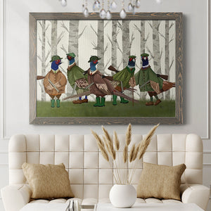 Pheasant Shooting Party Group 3-Premium Framed Canvas - Ready to Hang