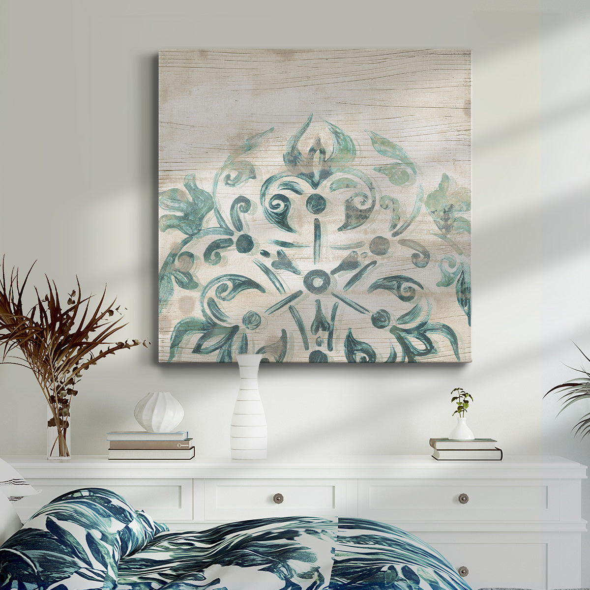 Serene Cerulean VIII-Premium Gallery Wrapped Canvas - Ready to Hang