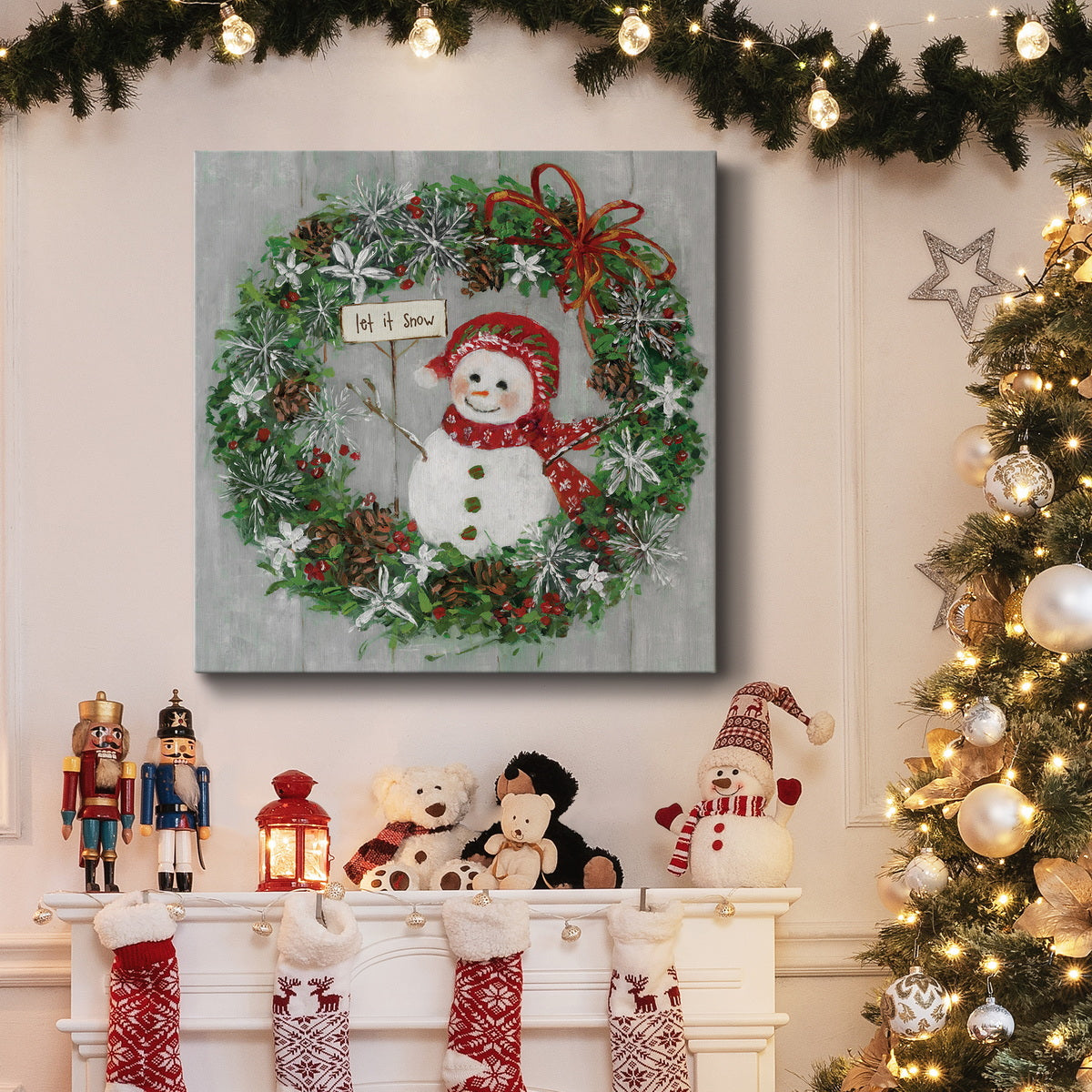 Mrs. Snowman-Premium Gallery Wrapped Canvas - Ready to Hang