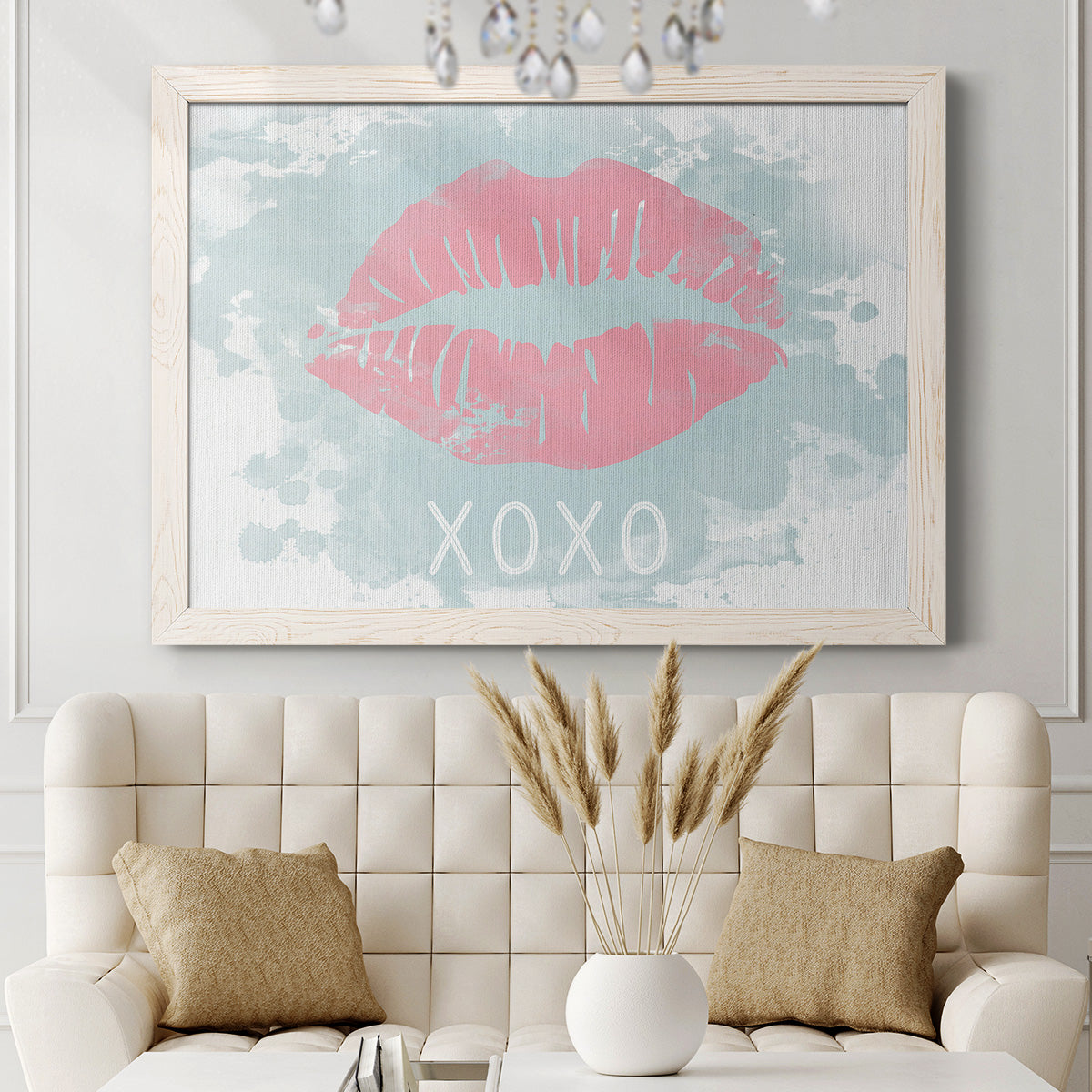 XOXO in Color-Premium Framed Canvas - Ready to Hang