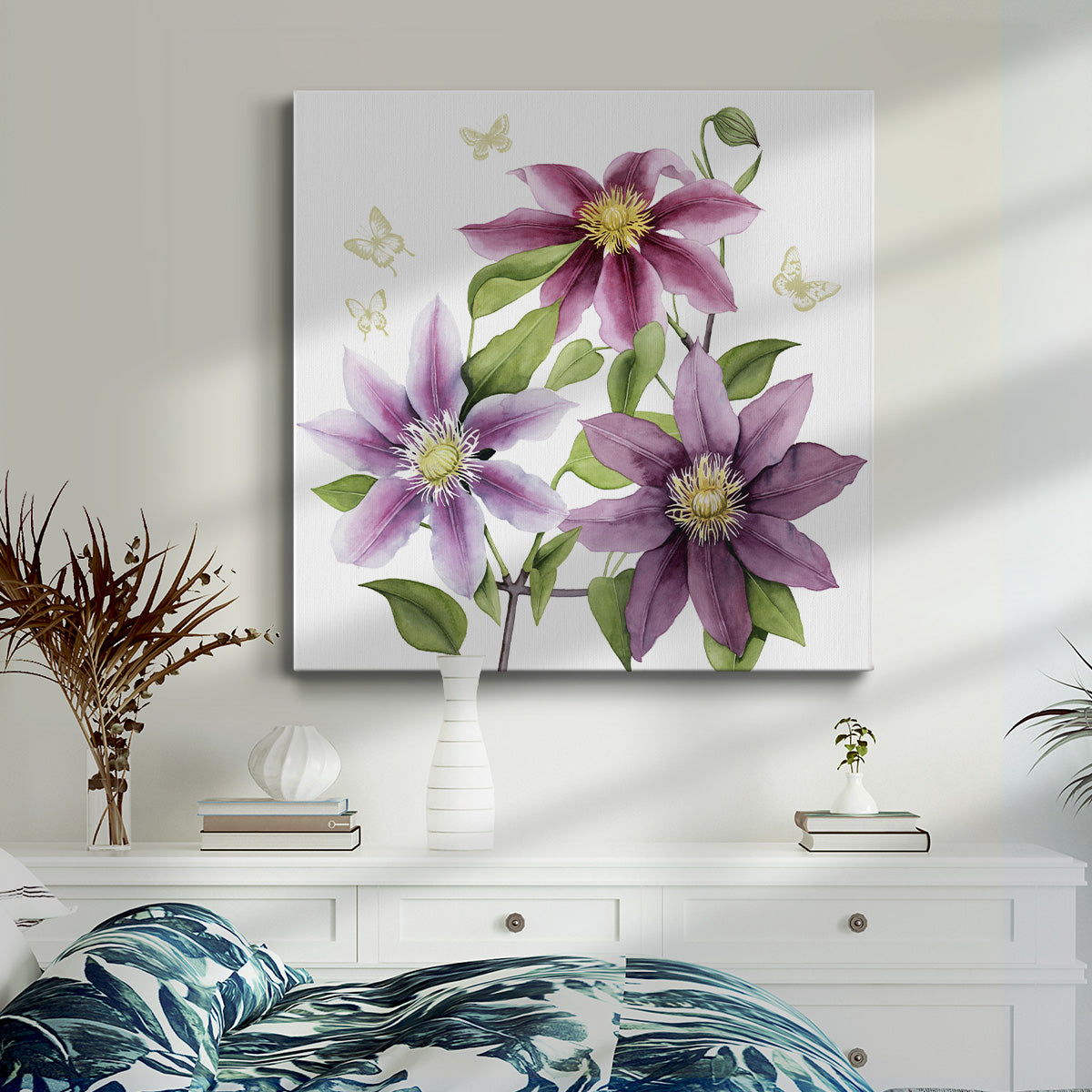 Clematis Climb II-Premium Gallery Wrapped Canvas - Ready to Hang