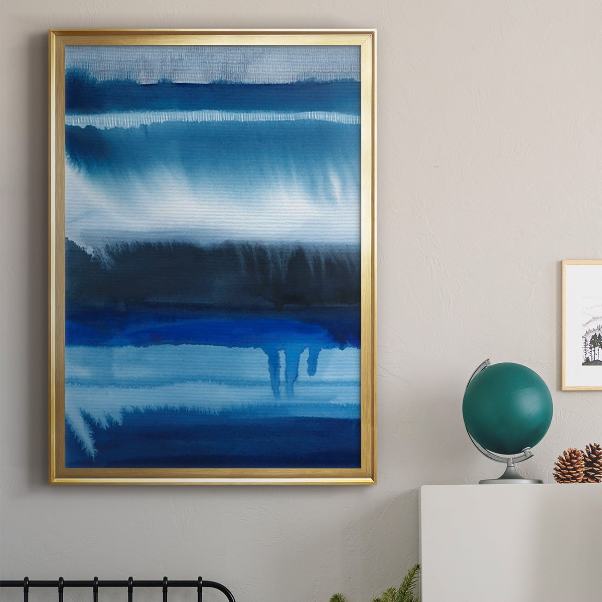 Deep Blue Shore II Premium Framed Print - Ready to Hang