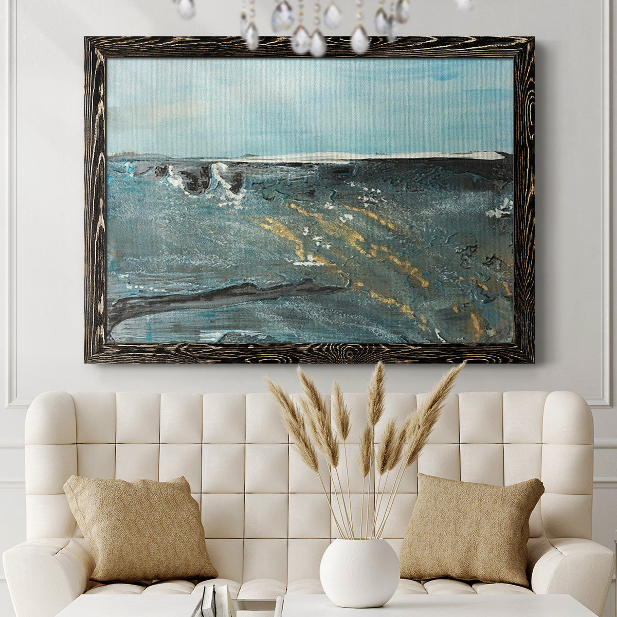 Flow of Love in Ocean II-Premium Framed Canvas - Ready to Hang