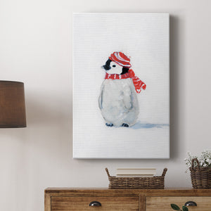 Penguin Play II Premium Gallery Wrapped Canvas - Ready to Hang