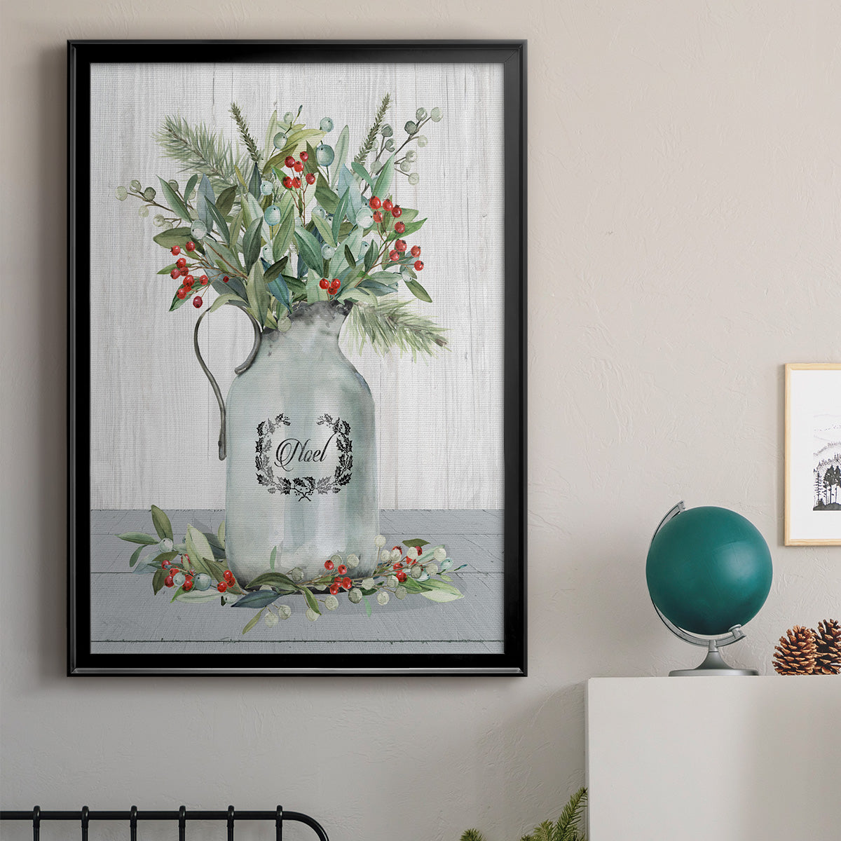 Farmhouse Christmas Noel Premium Framed Print - Ready to Hang