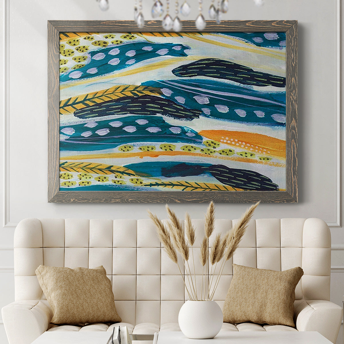 Feathery IV-Premium Framed Canvas - Ready to Hang