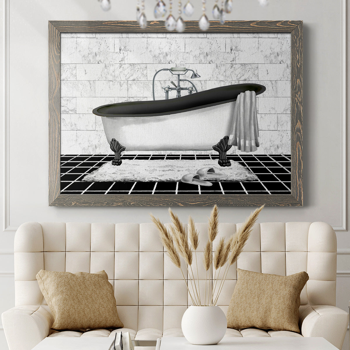 Modern Bath II-Premium Framed Canvas - Ready to Hang