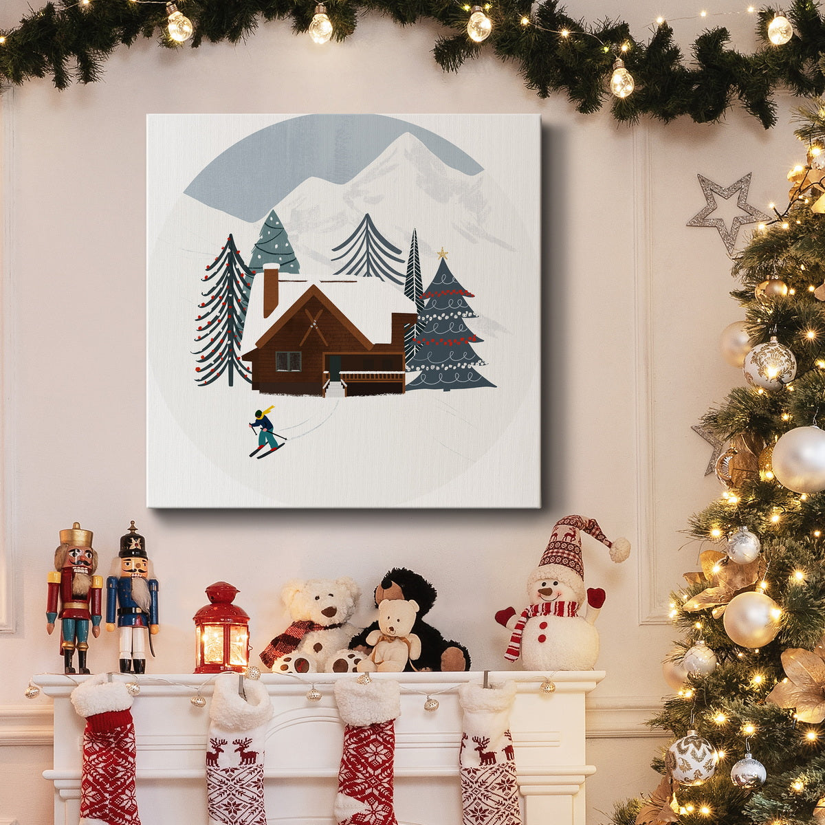 Ski Slope Collection C-Premium Gallery Wrapped Canvas - Ready to Hang