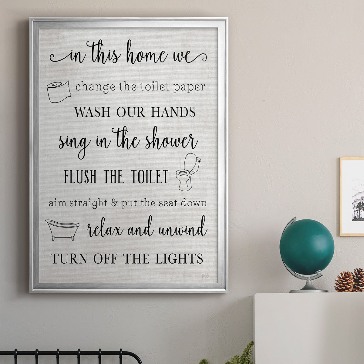 In This Bathroom Premium Framed Print - Ready to Hang