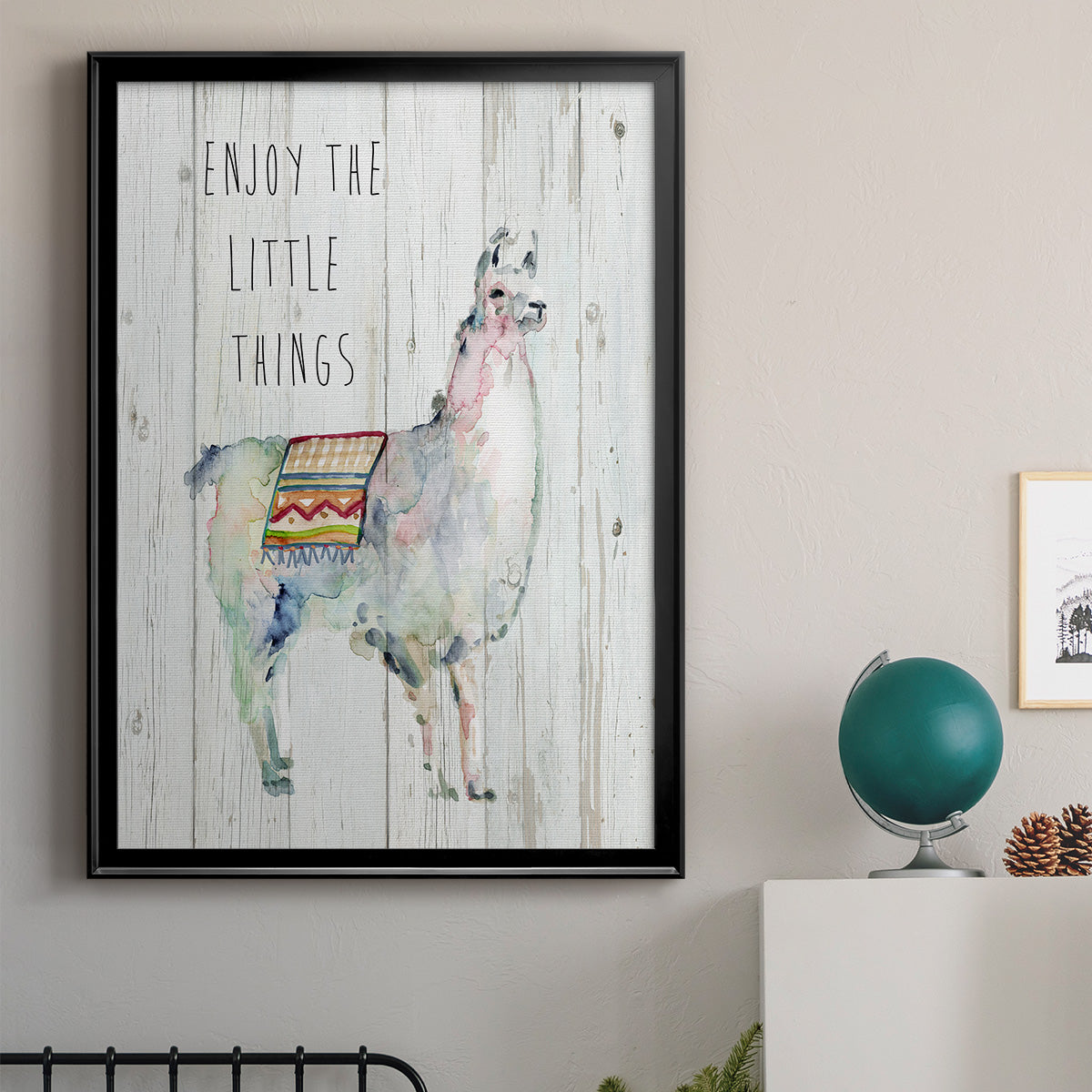 Llama Little Things Premium Framed Print - Ready to Hang