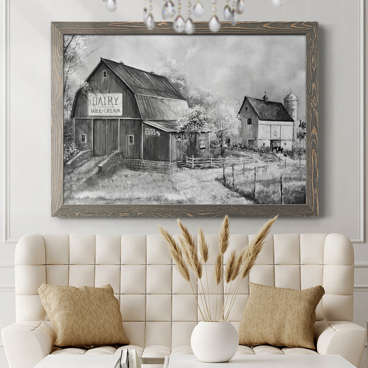 Day at the Farm-Premium Framed Canvas - Ready to Hang