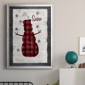 Checkered Snowman I Premium Framed Print - Ready to Hang