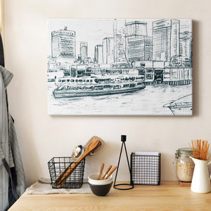 Ferryboats IV Premium Gallery Wrapped Canvas - Ready to Hang