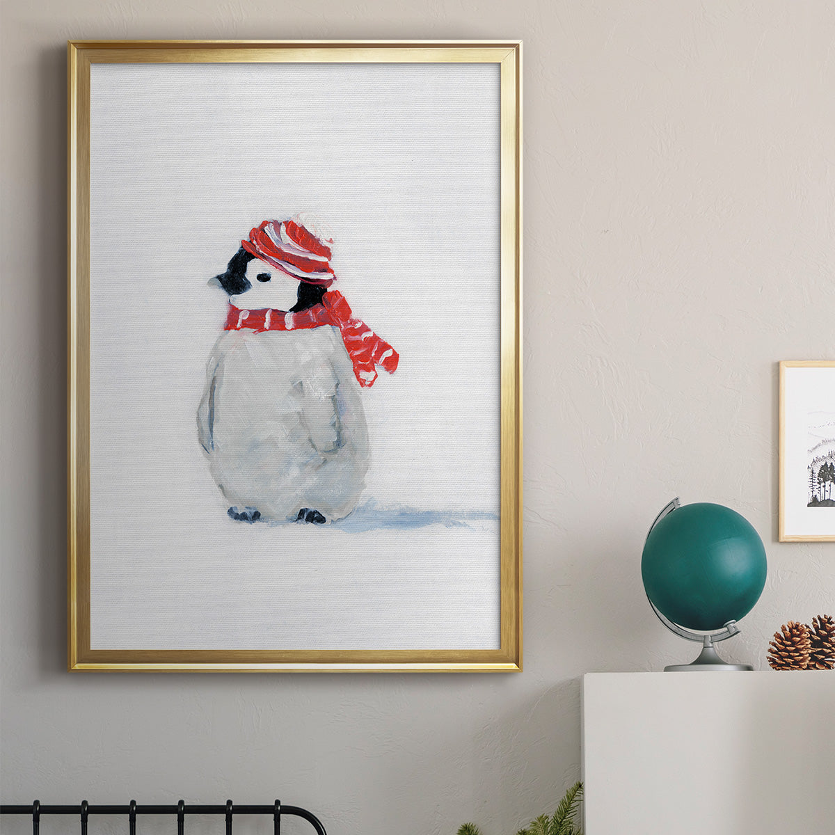 Penguin Play II Premium Framed Print - Ready to Hang