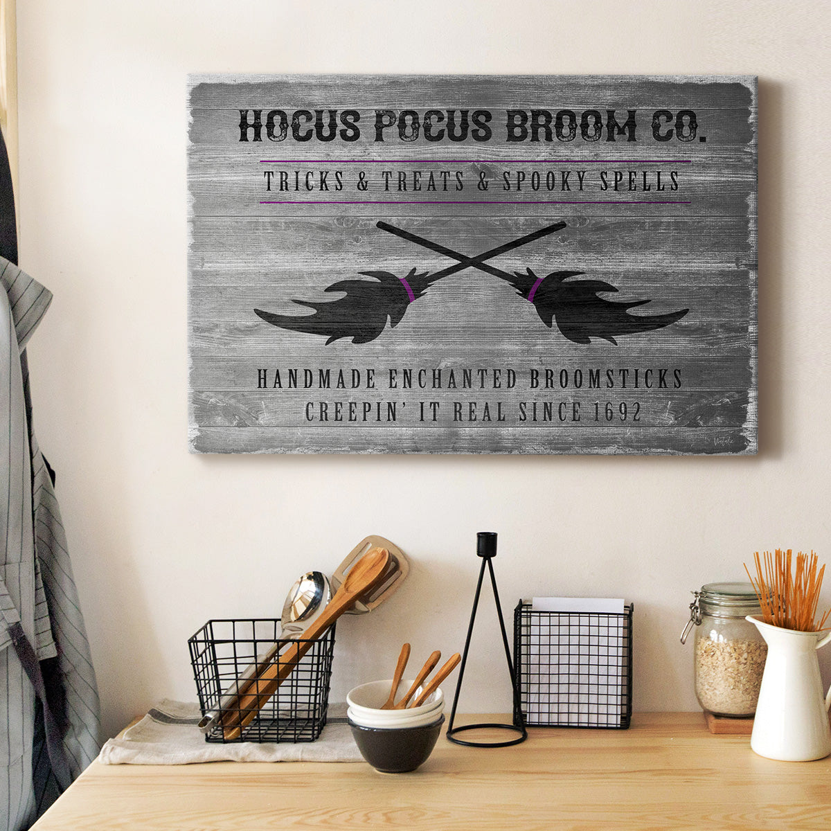 Hocus Pocus Broom Co. Premium Gallery Wrapped Canvas - Ready to Hang