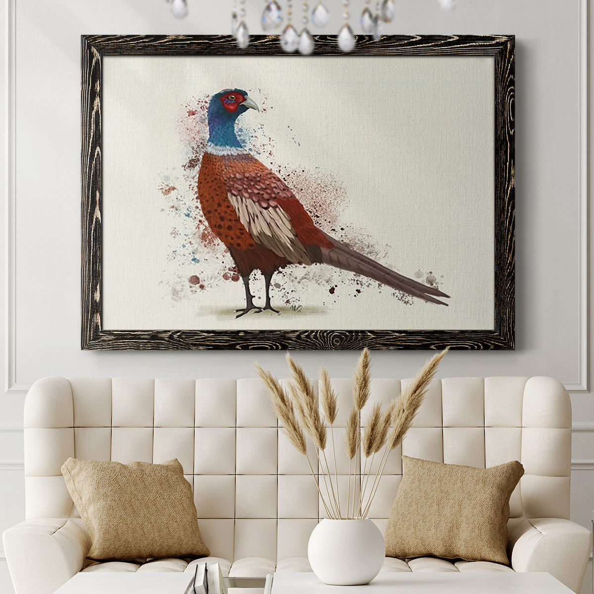 Pheasant Splash 5-Premium Framed Canvas - Ready to Hang