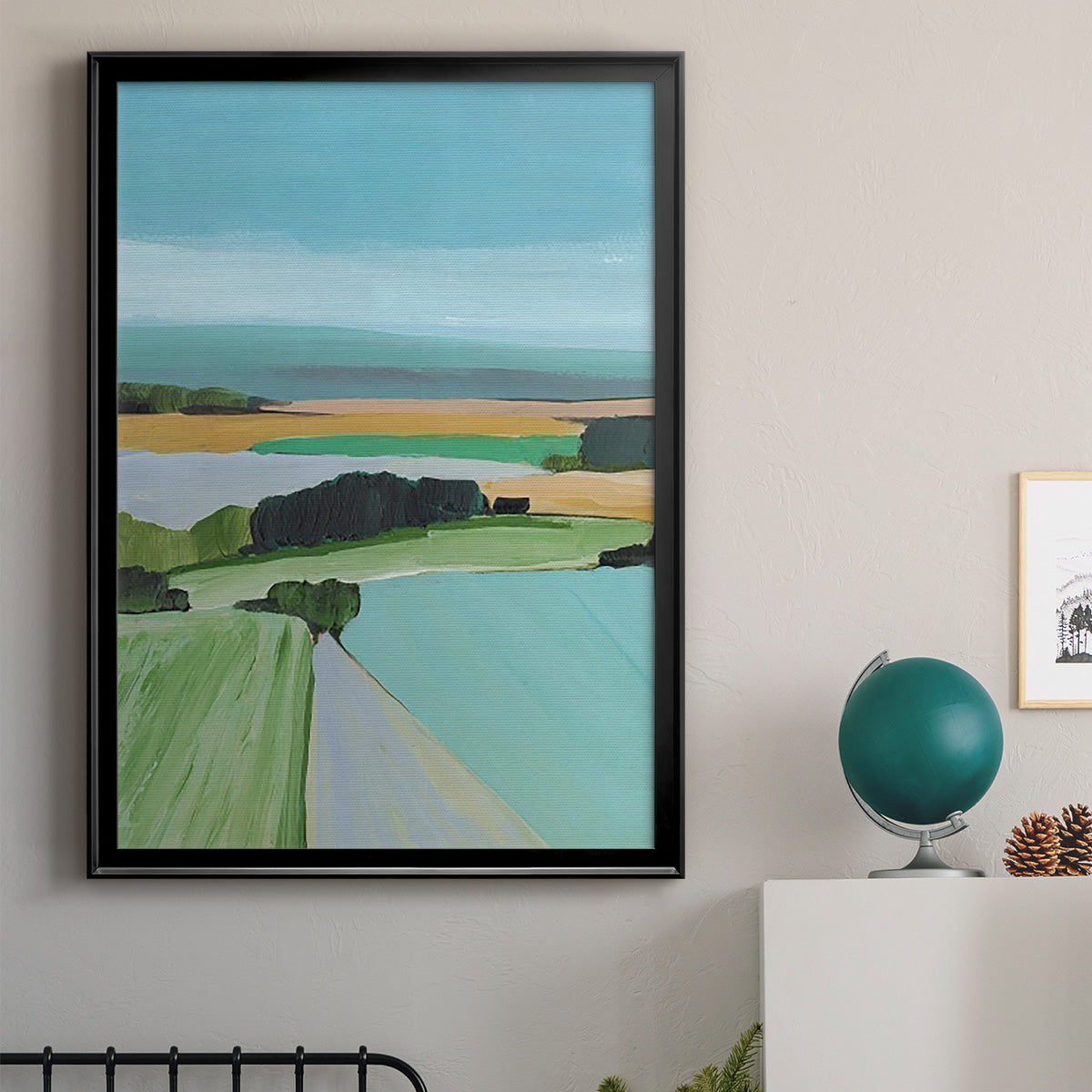 Bright Colored Countryside III Premium Framed Print - Ready to Hang