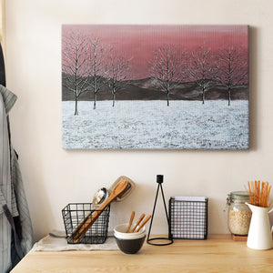 Sunset Snowfall I Premium Gallery Wrapped Canvas - Ready to Hang
